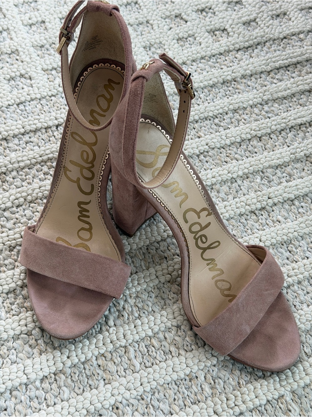 Sam Edelman Women's Blush Suede Heels size 8